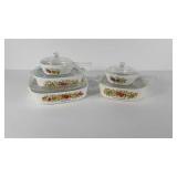 Spice of Life Corning cookware, three casseroles