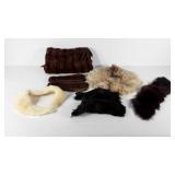 Fur collars, pieces and muff (muff needs work on