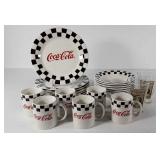 Coca-Cola dinnerware, eight dinner plates, eight