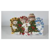 Fitz and Floyd "The Flurries" platter, 17"