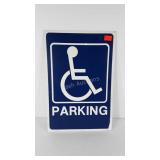 Handicapped parking metal sign, 12x18