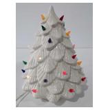 Ceramic Christmas tree, missing some lights,