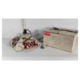 New Old Stock poly Pool swag lamp, some minor