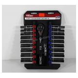 Hyper Tough 22 piece 1/2" ratchet and deep socket