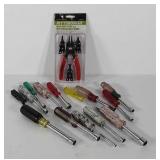 Tools, hex nut drivers and Pittsburgh snap ring