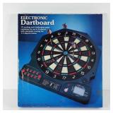 Electronic dartboard, in box, has been opened,