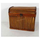 Split bamboo chest, 12" × 8" × 10"