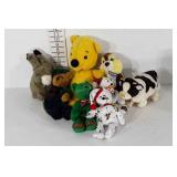 Plush toys, some are battery operated