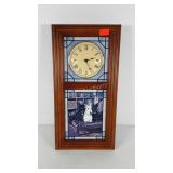 Scottish Terrier stained glass look wall clock by