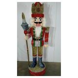 Toy soldier, lights up, 65"tall, some damage as