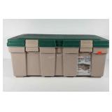 Footlocker style storage tote, 31 gallon