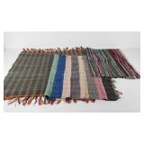 Three rag rugs, scatter sizes, condition as shown