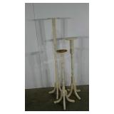 Three stands, tallest measures 55"