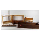Wooden furniture and decor pieces, wal mounted
