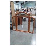Dresser Mirror, pine framed, Trifold style.