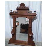 Antique Walnut Victorian Dresser Mirror only.