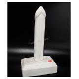 Homo Erectus marble statue, signed as shown