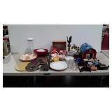 Home Goods includes, Playskool Barn, plates,