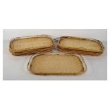 10 piece bamboo serving trays, 19" × 13"