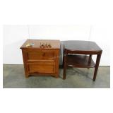 Two end tables and drawer pulls, seller code 61,