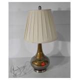 Table lamp with glass base and stiffel lamp