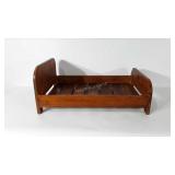 Small wooden doll sized bed, 20x29.5