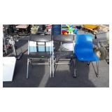 Three poly Chairs, 2 Folding