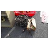 Hardware, rubber bucket filled with various