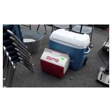 2 Coolers, Igllo Wheeled, and Playmate