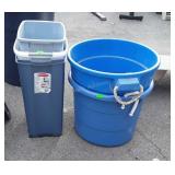 3 wastecans and 2 Tubs