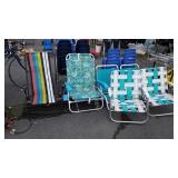 Beach Accessories, 6 total Chairs and a fabric