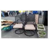 5pc Outdoor Table Set, 4 swivel chairs with