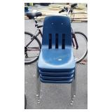 4 Adult Size Chairs, Stackable type