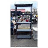 Poly Storage Shelf, 5 shelves 34wx14dx 74" tall,