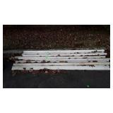 Pine Trim Lumber boards and picket rail section.