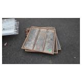 6 Wood Framed Screrns from a chicken coop maybe,