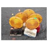 5 Road Safety Flashing Lights, non-tested by Hash