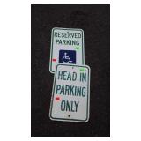 2 Aluminum Signs, Parking Related