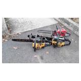 3 Chainsaws for parts or repairs, 2 Poulan, one