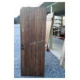 Early wood Door, old Knob lock assembly, 27x73"