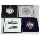 Four ornaments, three are the White House 2011,