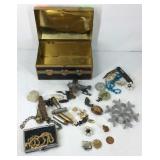 Tin container with pocket knife, airplane