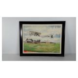 Ken Beatty airplane print, #7/76, framed, 21x27