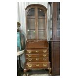Fall front secretary in two pieces, 76" tall,