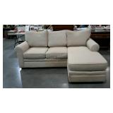 Emeraldcraft sofa with reversible lounge end,