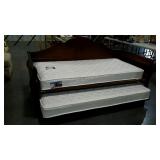 Trundle bed, two Serta twin mattresses