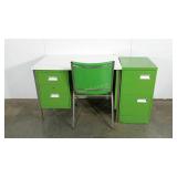 Three piece office set, desk, chair and file