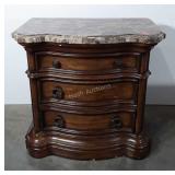 Pulaski furniture nightstand with marble top, has