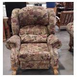 Wingback Recliner Chair, carved Ball and Talon