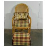 Caned arm chair, includes complimentary  pad,